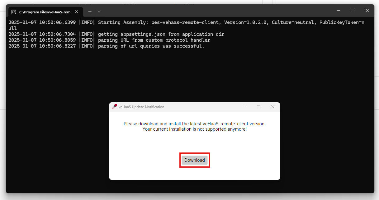 Download remote client