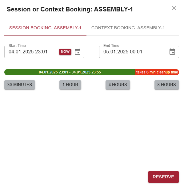 Reserve assembly