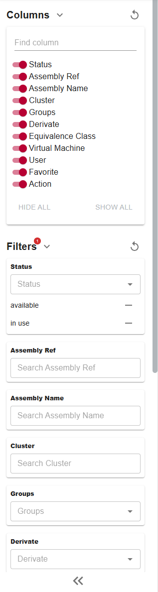 expanded filters
